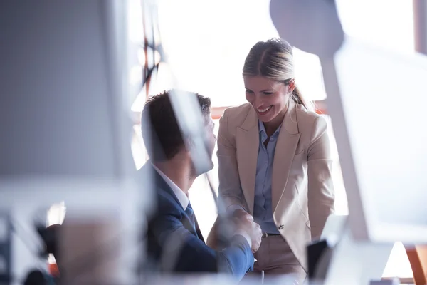 Businessman and woman at office — Stock Photo, Image