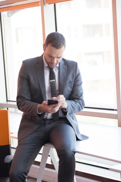 Zakenman aan het Bureau — Stockfoto