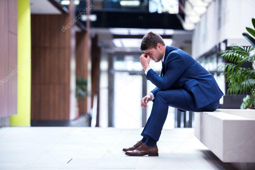 Frustrated young business man