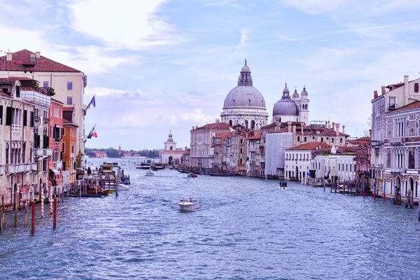 Venecia Italia vista con góndolas — Foto de Stock