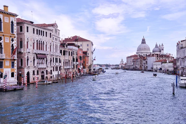 Venedig Italien vy med gondoler — Stockfoto