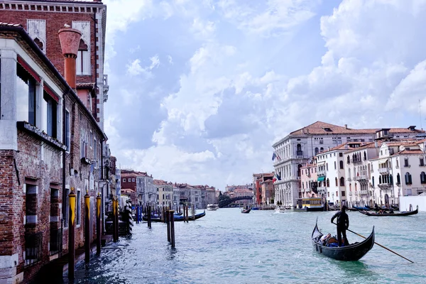 Venice widok Włochy z gondoli — Zdjęcie stockowe