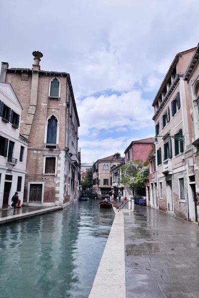 Veneza Itália vista com gôndolas — Fotografia de Stock