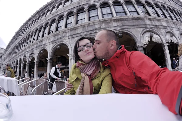 Casal feliz em Veneza — Fotografia de Stock