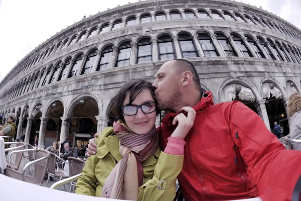 Pareja feliz en Venecia —  Fotos de Stock