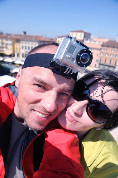 Happy couple in venice — Stock Photo, Image