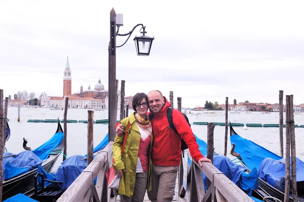 Casal feliz em Veneza — Fotografia de Stock