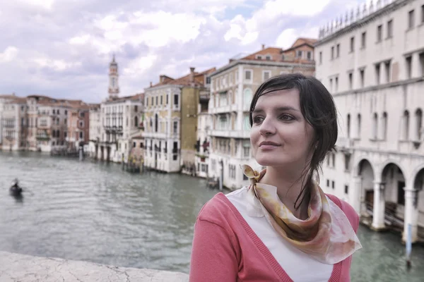 Venedik güzel kadın — Stok fotoğraf