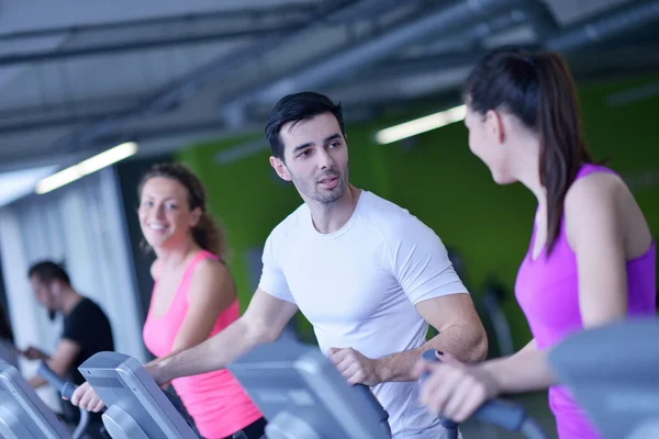 Group of people working out at gym Stock Photo