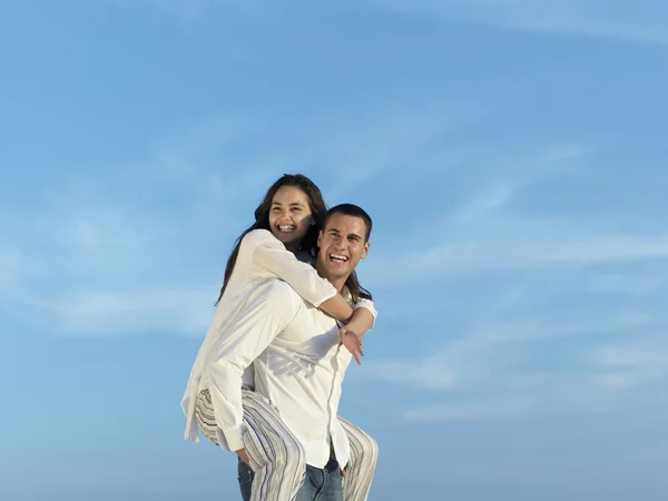 Happy young romantic couple — Stock Photo, Image