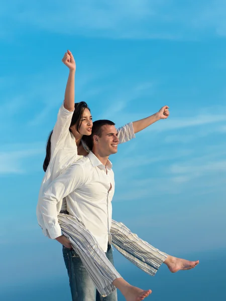 Happy young romantic couple — Stock Photo, Image