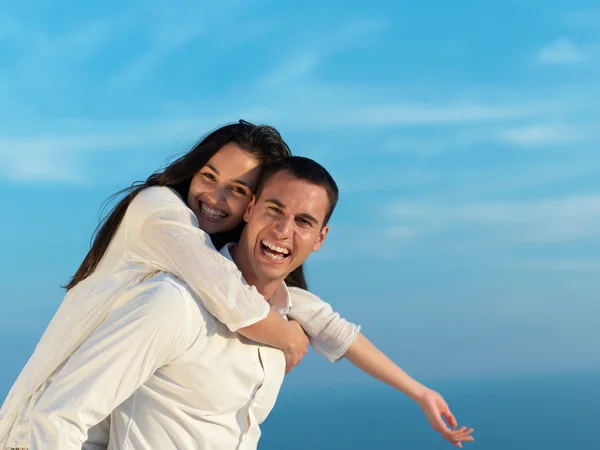 Happy young romantic couple — Stock Photo, Image