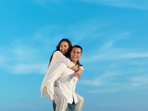 Happy young romantic couple — Stock Photo, Image