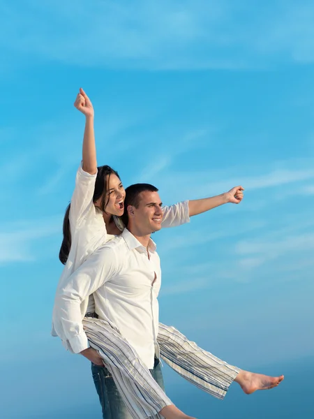 Happy young romantic couple — Stock Photo, Image