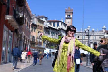 Turist kadın Verona