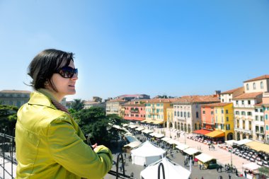 Turist kadın Verona