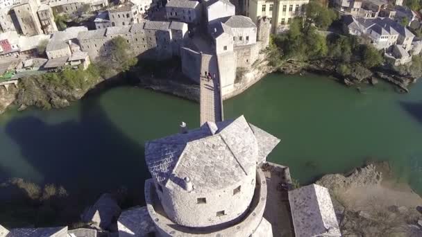 Oude brug van Mostar — Stockvideo