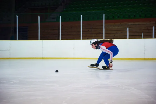 Young athlete Speed skating — Stock Photo, Image