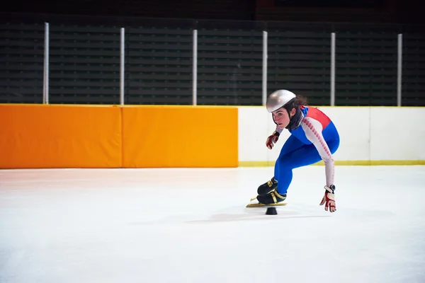 Joven atleta Patinaje de velocidad — Foto de Stock