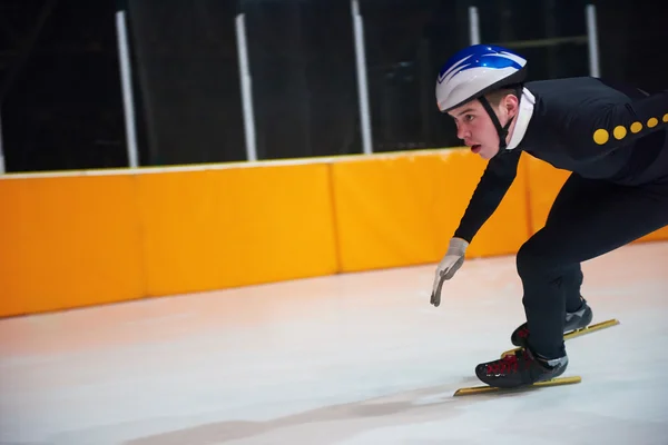 Joven atleta Patinaje de velocidad — Foto de Stock