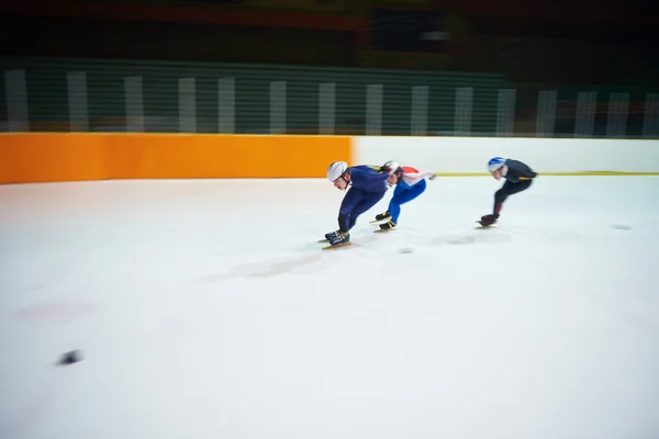 Speed skating athletes — Stock Photo, Image