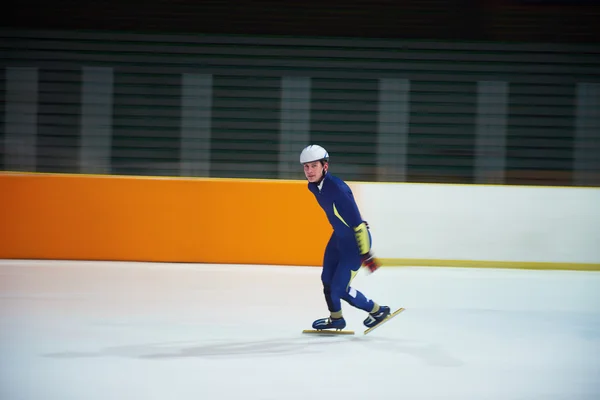 Velocidade atleta de patinação — Fotografia de Stock