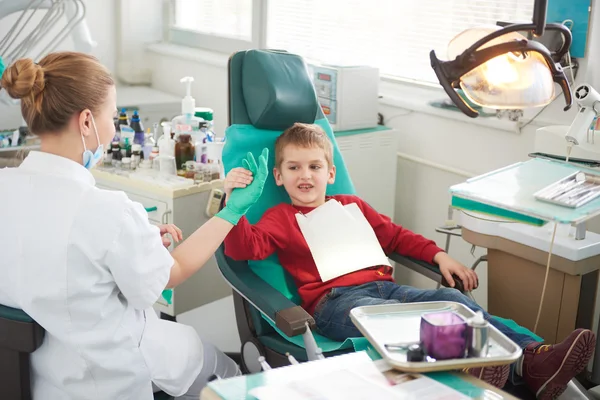 Young Boy Dental Surgery Teeth Check Stock Picture