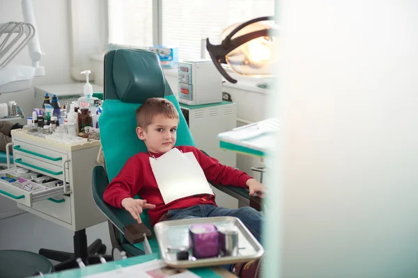 Young boy in a dental surgery Stock Image