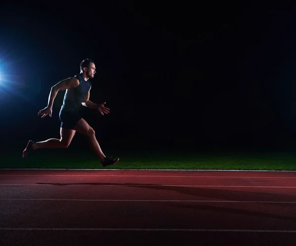 Atletisk man start — Stockfoto