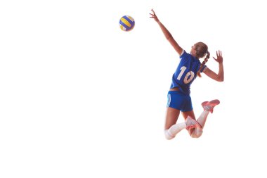 Voleybol kadın atlama ve topa