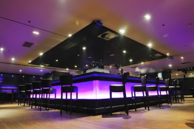 Modern bar or club interior clipart