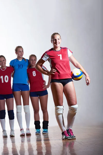 Squadra femminile di pallavolo — Foto Stock