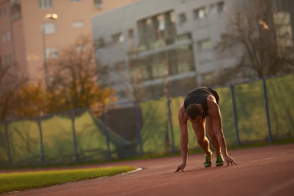 Atlético homem sprinter — Fotografia de Stock