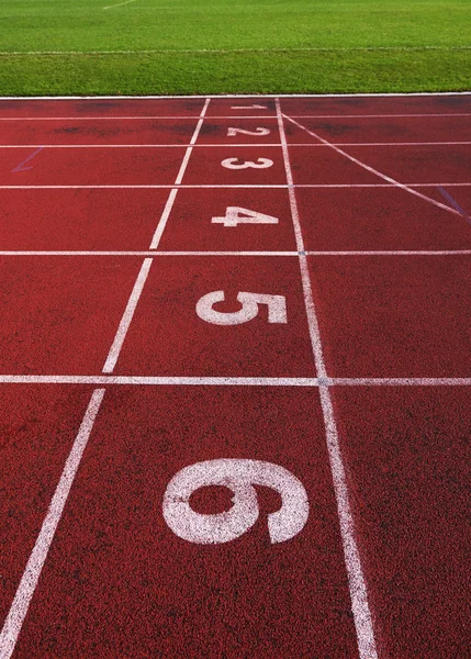 Červené sportovní trať — Stock fotografie