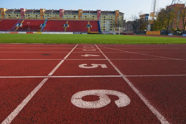 Červené sportovní trať — Stock fotografie