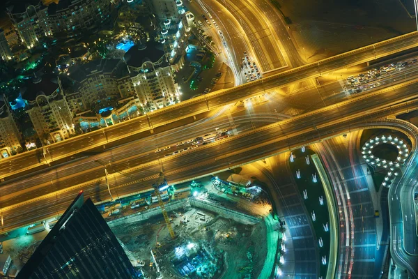 Dubai night skyline — Stock Photo, Image