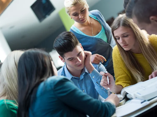 Gruppo di studenti studiando — Foto Stock