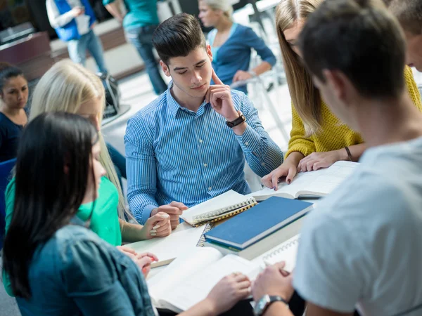 Gruppo di studenti studiando — Foto Stock