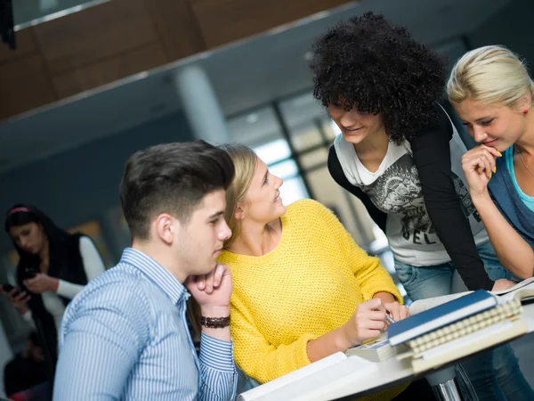 Grupo de estudiantes que estudian — Foto de Stock