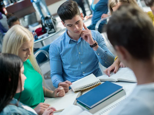 Skupina studentů studujících — Stock fotografie