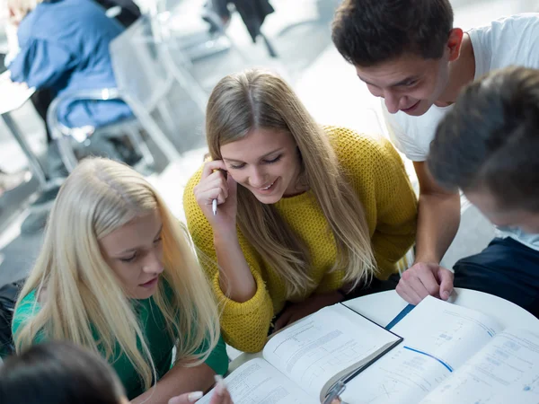 Skupina studentů studujících — Stock fotografie