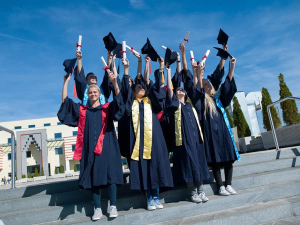 Középiskolai végzettséggel, diákok — Stock Fotó