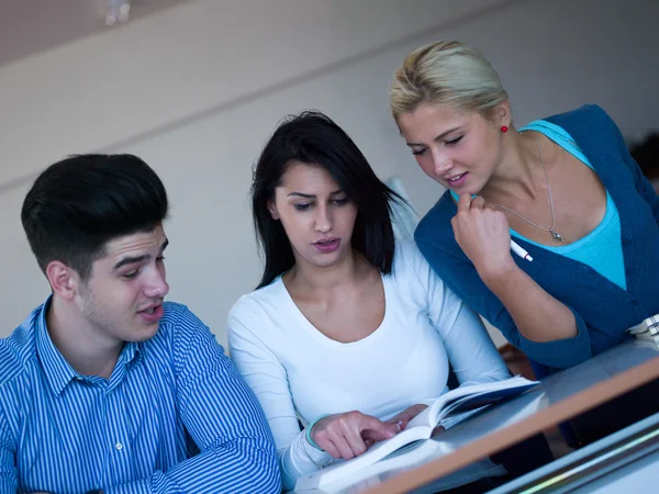 Studentengruppe studiert — Stockfoto