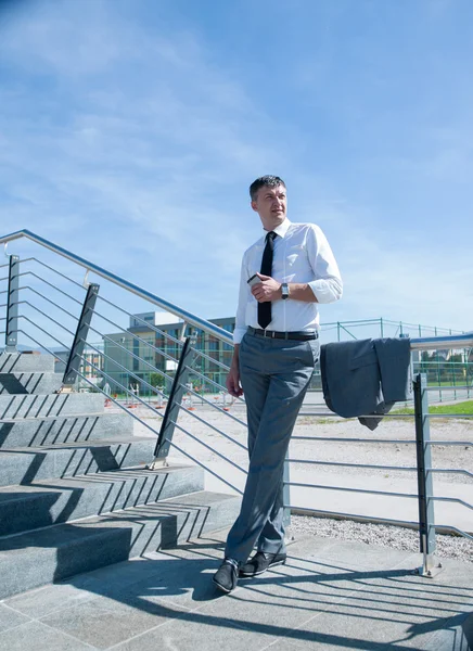 Homme d'affaires d'âge moyen à l'espace de bureau moderne — Photo