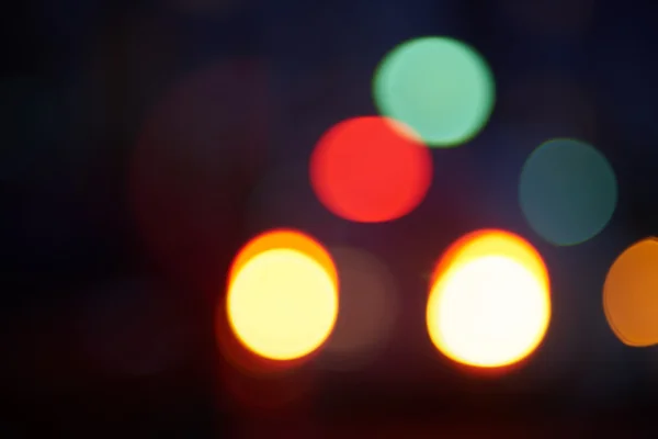 Blurred traffic street lights — Stock Photo, Image