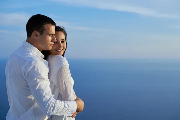 Romantic couple having fun and relaxing at home — Stock Photo, Image