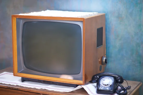 Vintage retro tv — Stok fotoğraf