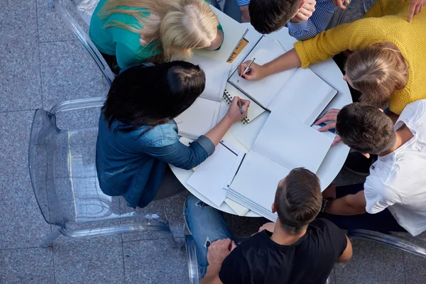 Grupa studentów widok z góry — Zdjęcie stockowe