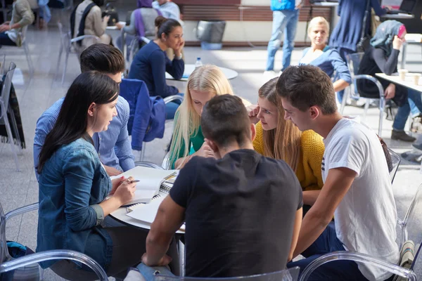 Skupina studentů studujících — Stock fotografie