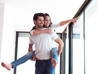 mutlu genç Romantik Çift kapalı